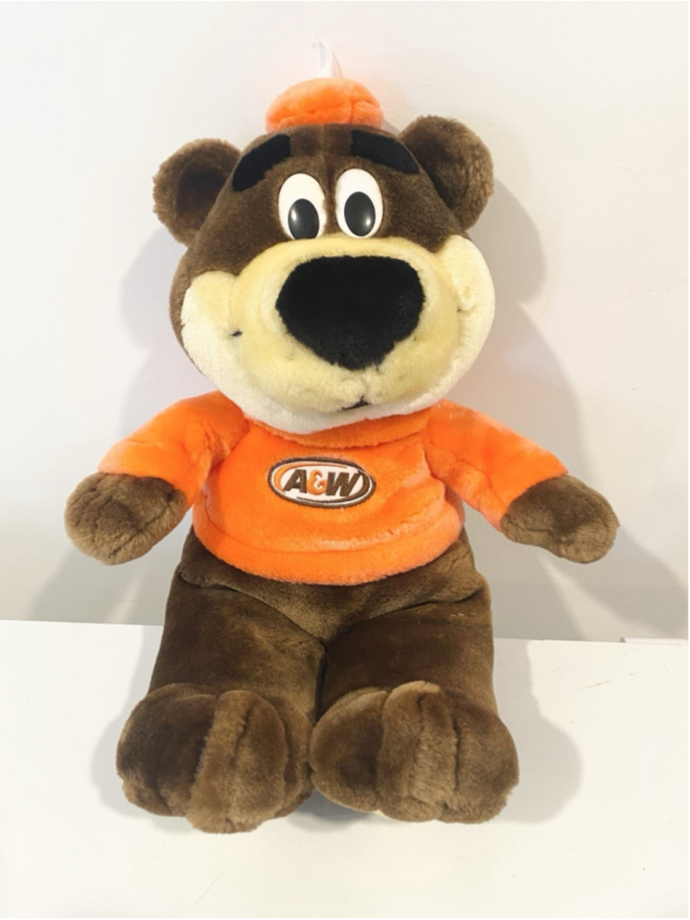 Vintage 1995 Greystone A&W Rooty Great Root Bear Plush 16” Restaurant Mascot
